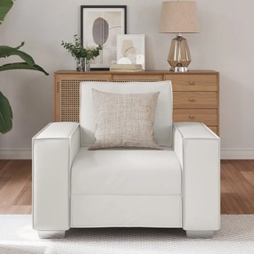 Fotel, Fehér, 59 cm, Műbőr