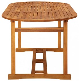 vidaXL 9 részes tömör akácfa kerti étkezőgarnitúra 180 x 90 x 75 cm