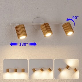 Brilagi - Spotlámpa MODERN WOOD 3xGU10/8W/230V kaucsukfa/fehér