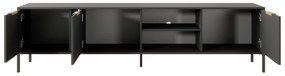 TV asztal/szekrény Lyran 3D (antracit + arany). 1071358