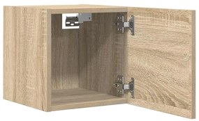 2 db sonoma tölgy falra szerelhető TV-szekrény 30,5x30x30 cm