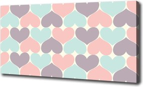Vászonkép Színes szívek 100x70 cm
