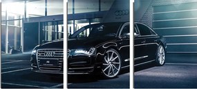 Falikép Audi A8 3 db triptichon otthonra, garázsba rajongónak 40x90 cm