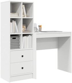 Tárolós Íróasztal Fehér MDF