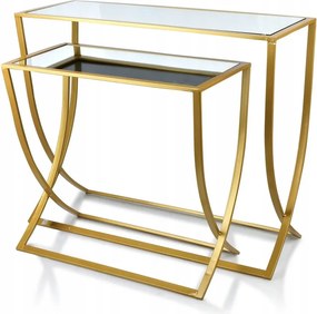 2 db-os Cedric Gold konzol asztal szett