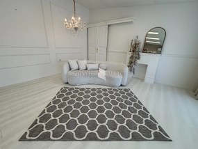 Bouclair szürke alapon bézs minta G3718 rongyszőnyeg 200x280cm