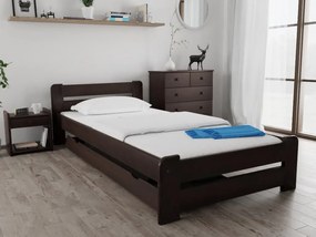 Laura ágy 120 x 200 cm, diófa Ágyrács: Lamellás ágyrács, Matrac: Deluxe 10 cm matrac