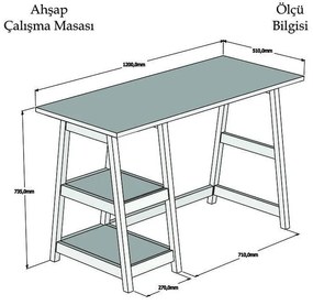 Íróasztal Perla - Walnut