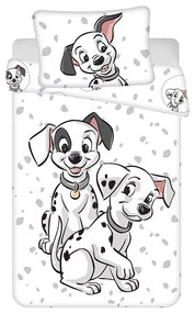 Disney 101 Kiskutya White gyerek, ovis ágyneműhuzat 100×135cm, 40×60 cm