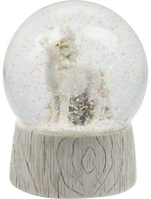 Deer karácsonyi hógömb LED-es lámpával , 10 x 12,5 cm