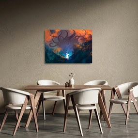 Kép - mágikus varázsló (üvegen) (70x50 cm)