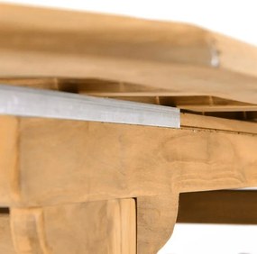 DIVERO Kerti asztal széthúzható 120-170 cm tíkfa