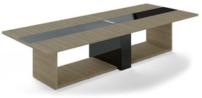 Trevix tárgyalóasztal 360 x 140 cm, homoki tölgy / fekete