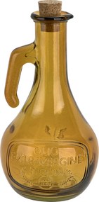 500 ml-es olajpalack San Miguel dugóval, sárga újrahasznosított