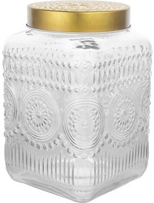 Altom Üvegedénykészlet arany fedéllel Daisy 2,2 l, 4 db, 2,2 l
