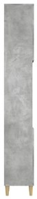betonszürke szerelt fa fürdőszobaszekrény 30 x 30 x 190 cm