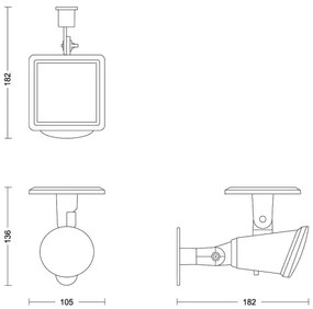 Philips - LED Napelemes fali lámpa JIVIX LED/1,4W/3,7V 1800 mAh IP44