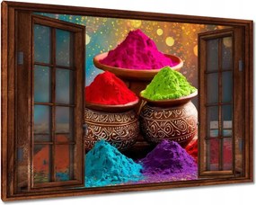 Vászonkép 90x60 Színek fesztiválja Színes porok