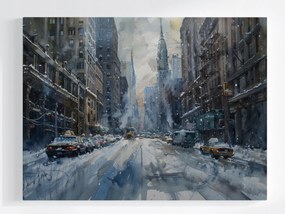 Poszter New York Város Manhattan Utca Tél Hó 80x60