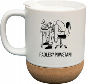 Fehér Bögre Parafa Vicces Ajándék Apák Napja Elestél? Kelj Fel!