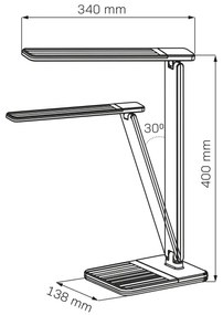 LED Dimmelhető érintős asztali lámpa PRESTIGE LED/12W/230V 2700/6500K fekete
