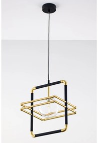 Jupiter 2028 - Csillár zsinóron FIORI 1xG9/10W/230V fekete/arany/átlátszó