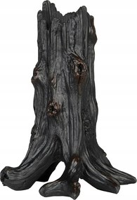 Gyertyatartó Fatörzs kandeláber fekete matt hálószoba nappali 15cm magas