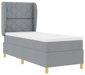 Boxspring Ágy Matrac Hajnali Szürke 80x200 cm Szövet