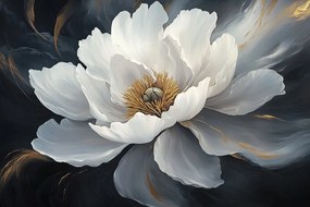 Fotótapéta Flizelina Nagy Fehér Virág Bazsarózsa Peonia Glamour 368x254 ragasztó