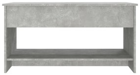 betonszürke szerelt fa dohányzóasztal 102x50x52,5 cm