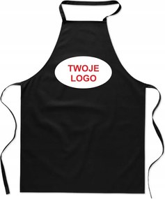 Fekete Konyhai Kötény Tetszőleges Logóval céges reklám FA_353