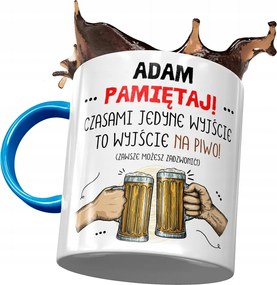 Kék Bögre Ádám Férj Kolléga Ajándék Nyomtatott Fotóval