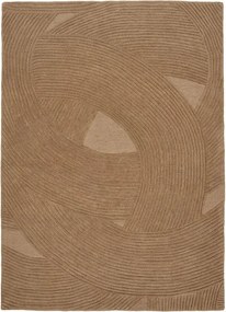 Sötét natúr színű kézi szövésű gyapjú szőnyeg 160x230 cm Pune – House Nordic