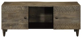 világosszürke tömör mangófa dohányzóasztal 100x54x40 cm