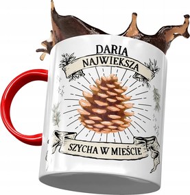 Piros Bögre Daria Barátnő Feleség Ajándék Nyomtatott Fotóval