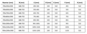 Mexen Roma zuhanykabin 70x100cm, 6mm üveg, króm profil-átlátszó üveg, 854-070-100-01-00