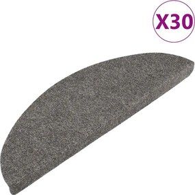vidaXL 30 db szürke öntapadó lépcsőszőnyeg 56 x 17 x 3 cm