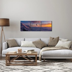 Kép naplementekor, Mt. blanc (órával) (90x30 cm)
