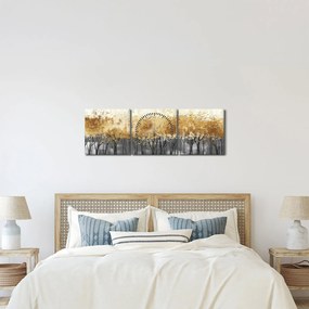 Kép - Arany fák (órával) (90x30 cm)