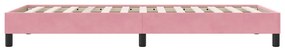 vidaXL rózsaszín bársony rugós ágy matrac nélkül 100x210 cm