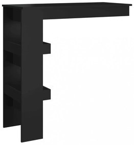 fekete fatermék fali bárasztal 102 x 45 x 103,5 cm