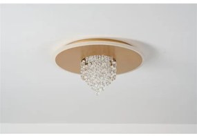 Searchlight 21126-32GO - DELUGE LED dimmelhető mennyezeti lámpa 20W/230V, Ø 31,5 cm, aranyszínű