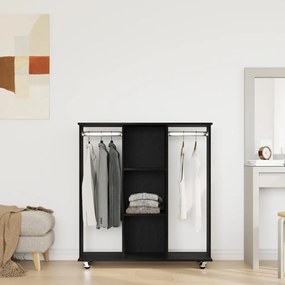 Gardrób Kerekekkel Fekete Tölgy 102x38x110 cm Mérnöki Fa