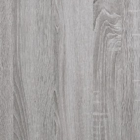szürke sonoma színű szerelt fa ágykeret fejtámlával 150x200 cm