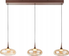 Mennyezeti függőlámpa réz Led csillár fényerőszabályzóval Tenele