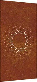 vidaXL napmintás corten acél kerti faldísz 105 x 55 cm