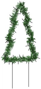 karácsonyfa fénydekoráció 3 db cövekkel 50 LED 30 cm