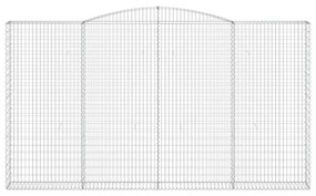 4 db íves horganyzott vas gabion kosár 400x30x220/240 cm