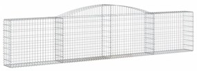 8 db íves horganyzott vas gabion kosár 400x30x80/100 cm