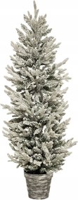 Műkarácsonyfa Cserépben Zöld Hóval Borított Karácsonyi 55X150 CM